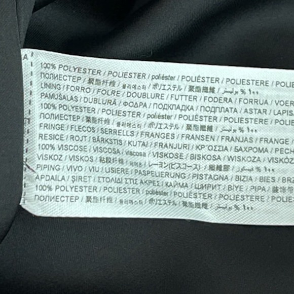 Mango MNG Floral Fringe Maxi Kimono Dress Bell Sleeve Black Red Women's Size 6 - Picture 16 of 16